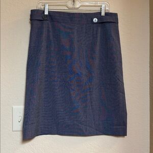 ANTONIO MELANI Grey A-Line Skirt with Button Detail Size M